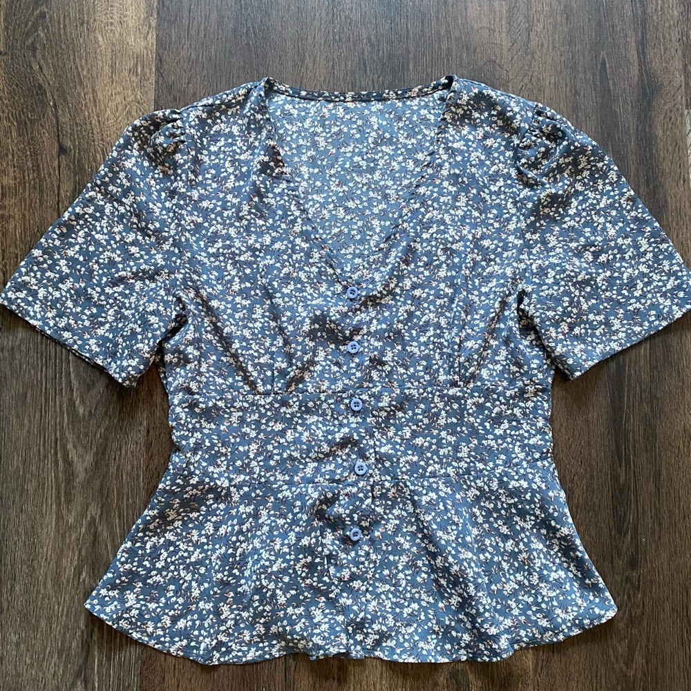 Floral Button-Up Women's Top